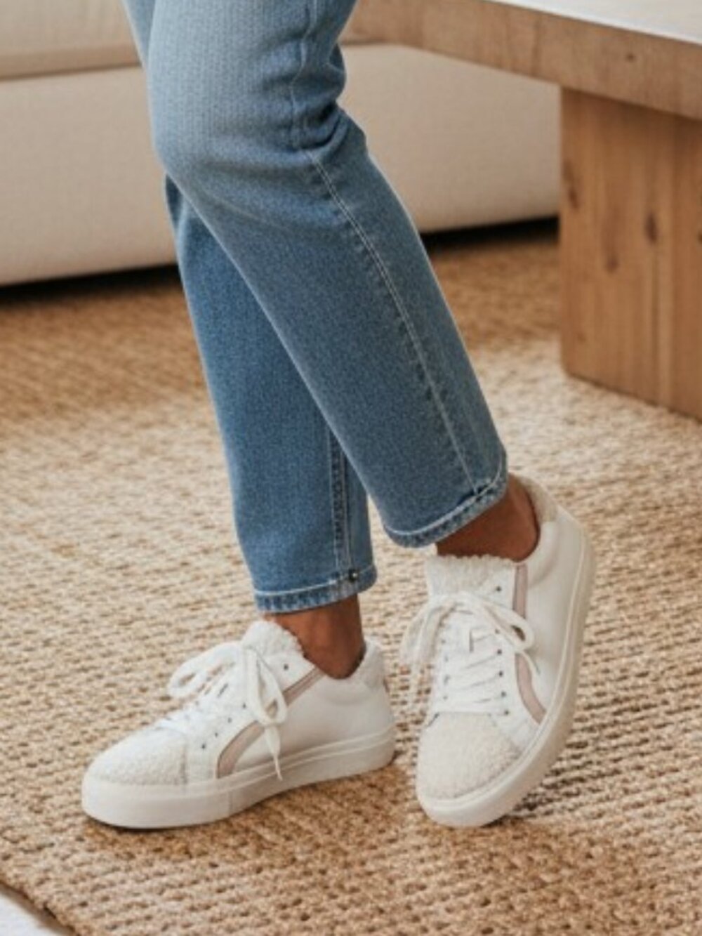 Madewell Shoes Ashen Sidewalk Low-top Sherpa lined Sneakers Size 7.5